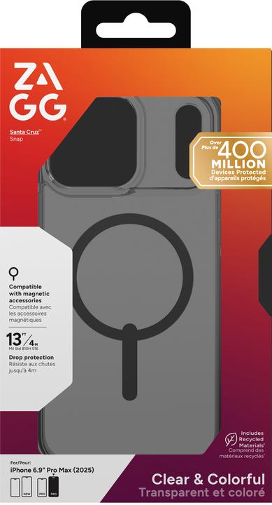 Immagine prodotto Zagg Case für Apple iPhone 17 Pro Max Santa Cruz Snap midnight black (Apple iPhone 17 Pro Max)