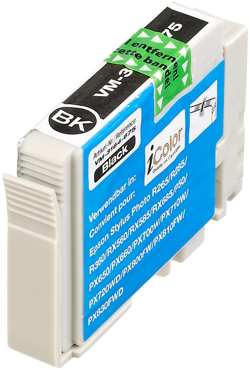 Produktbild IColor Patrone für Epson (ersetzt T0801) (BK)