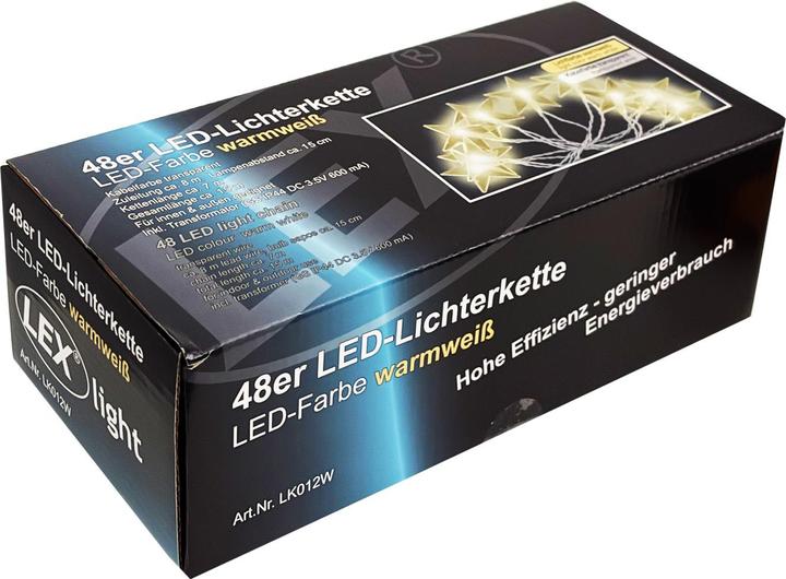 Actual product image Mojawo 48 LED star string lights indoor and outdoor warm white (7 m)