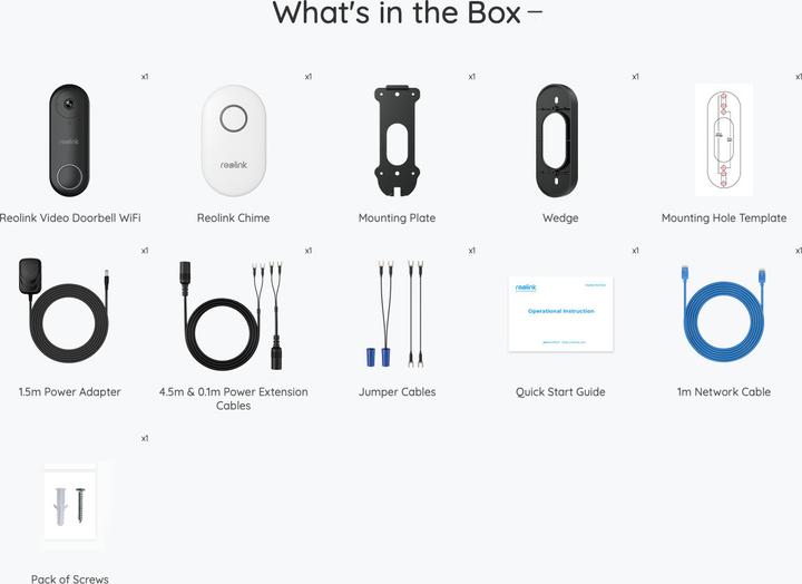 Produktbild Reolink Video Doorbell (Kabellos)