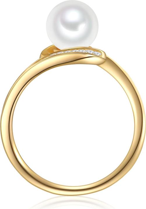 Image du produit Valero Pearls Femme argent sterling zirconium perle d'eau douce de culture or jaune - 32320 (60, Argent 925)