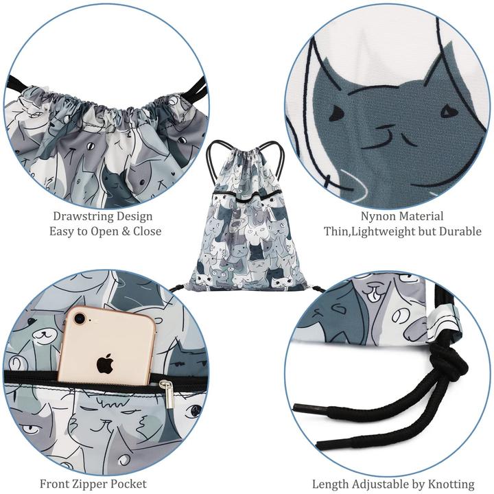 Image du produit Only-Bags.Store Sac de gym avec cordon de serrage, sac de gym sac à dos sac pliable