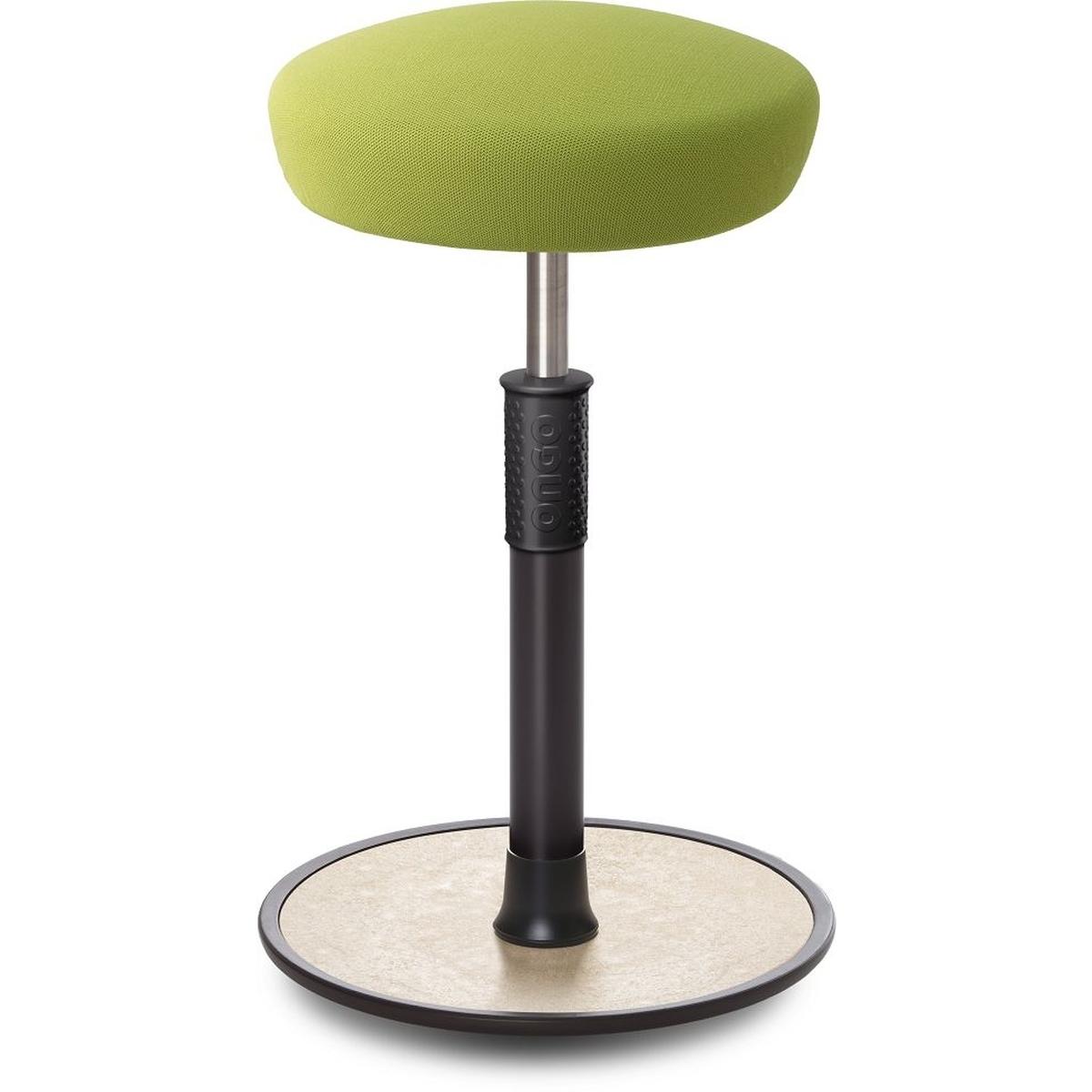 Ongo, Bürostuhl, Sitz- Stehhocker Free Tall Hutsitz Gestrick Hellgrün schwarz /cremeweiss