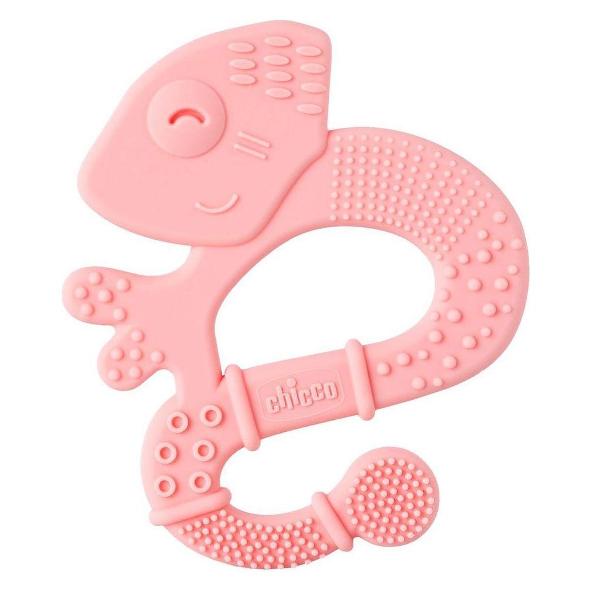 Chicco, Beissring, Beissring mit sanften Borsten - EIDECHSE PINK, - 2m+ (2 Monate)