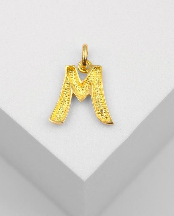 Image du produit Muau Lettre (750, Or blanc, Or jaune 18 carats)