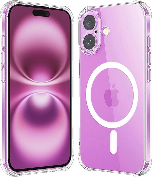 Immagine prodotto Techsuit - Shockproof Clear Silicone MagSafe - iPhone 16 Plus - Clear (Apple iPhone 16 Plus)
