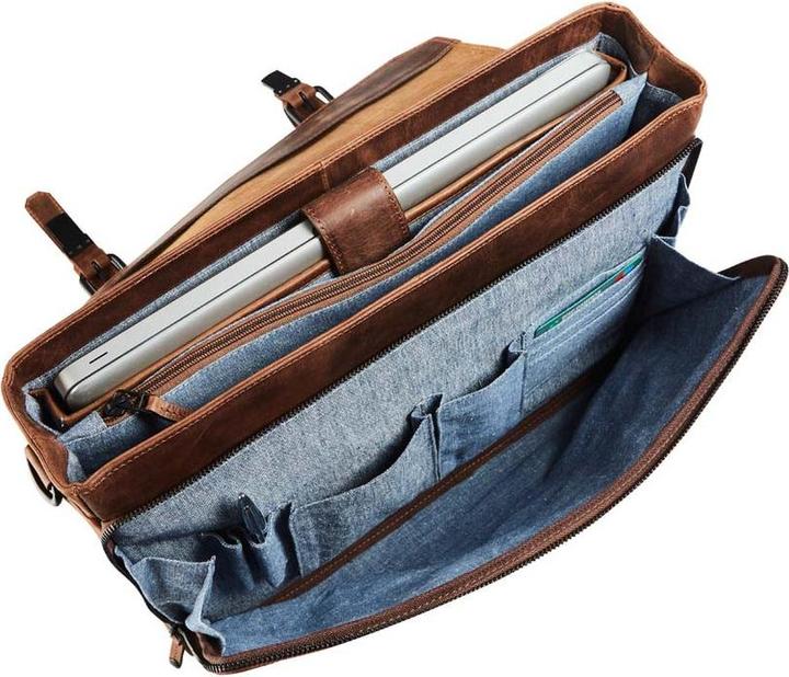 Immagine prodotto Maverick - The Original - lederen Aktetas - laptoptas - 15,6 pollici - bruin (15.60")