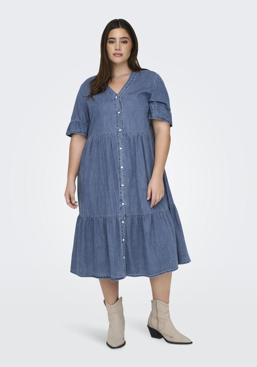 Immagine prodotto Only Abito corto in denim con scollo a V e maniche a campana (44)