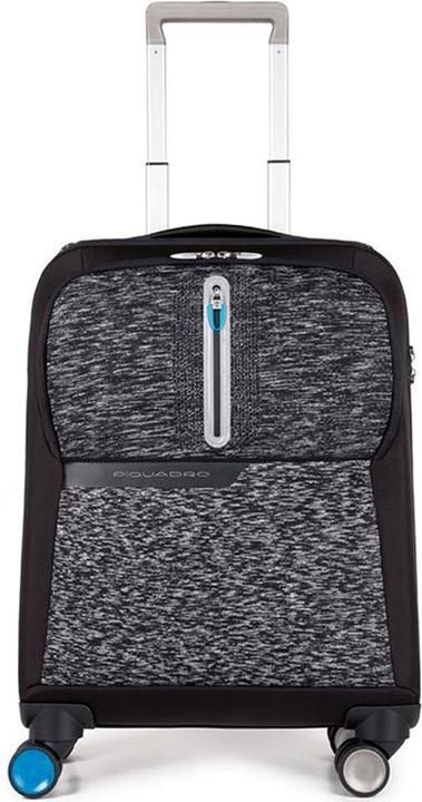 Piquadro BagMotic, Synthetic Fabric, Textile Bag, Trolley, Black, Unisex