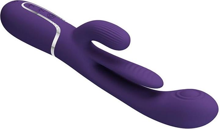 Actual product image Pretty Love Shania Triple Rabbit Vibrator Multifunction-Purple
