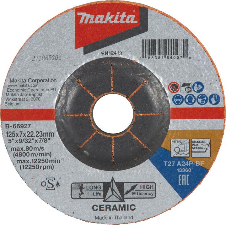 Produktbild Makita Šlifavimo diskas 125x7x22,23mm