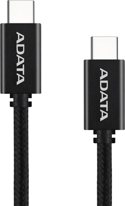 Produktbild Adata USB Cable(C-to-C) black 2m Plastic/Nylon (2 m, USB 2.0, 100 W)
