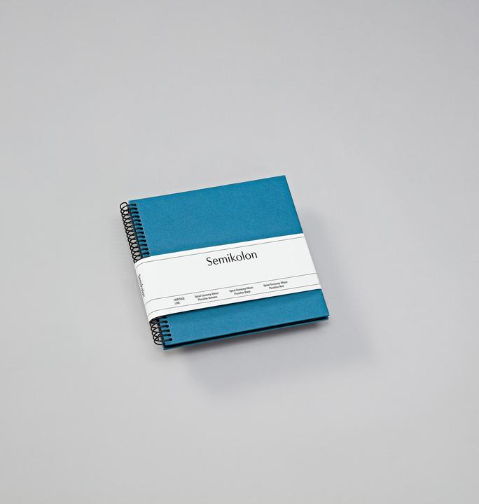 Productafbeelding Semikolon Fotoalbum 17 x 17 cm Blauw, 20 zwarte pagina's (10 x 15 cm, 9 x 13 cm)
