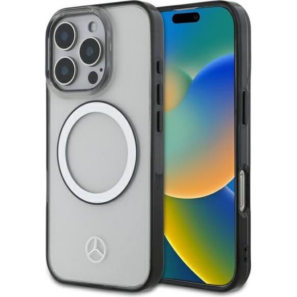 Mercedes MEHMP16L23HUOKC iPhone 16 Pro 6.3" transparent hardcase Printed logo MagSafe (Apple iPhone 16 Pro), Smartphone ...