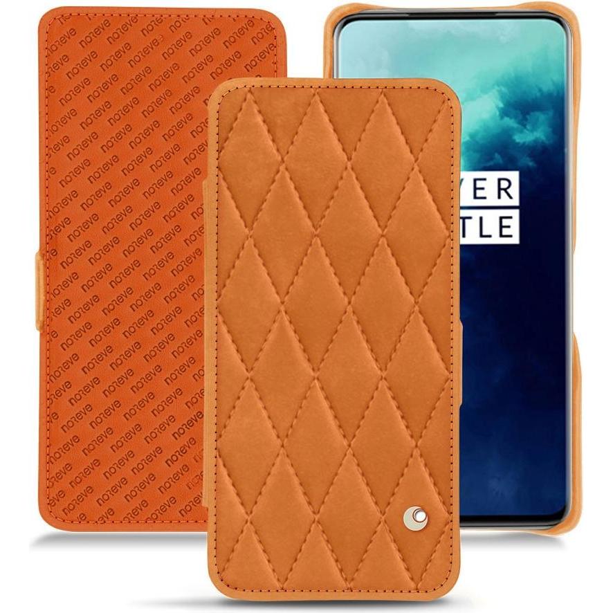 Thumbnail - Noreve Lederschutzhülle horizontal (OnePlus 7T Pro), Smartphone Hülle, Orange