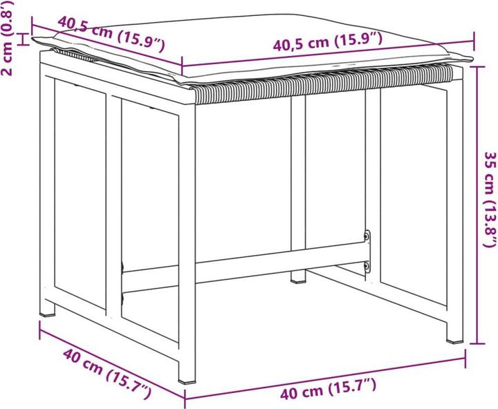 Image du produit vidaXL Gartenhocker