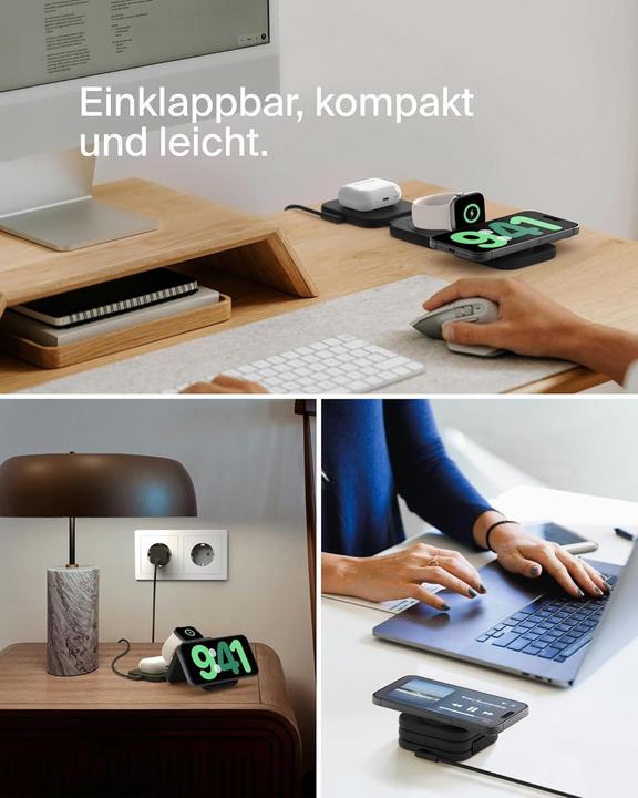 Produktbild Belkin BoostCharge Pro 3-in-1 Qi2 Ladestation (15 W)