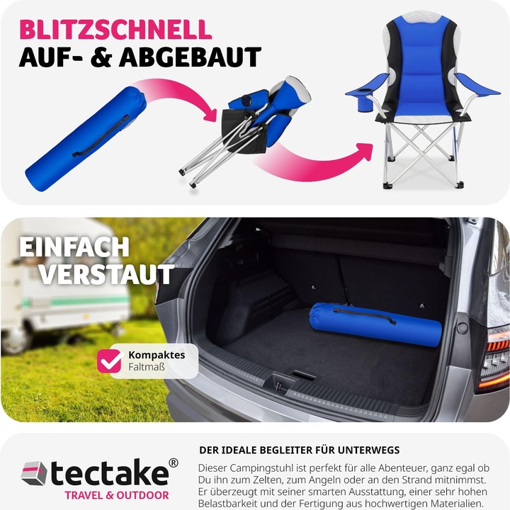 Actual product image tectake Camping chair