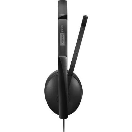 Thumbnail - Lenovo Wired Voip Headset Uc (Kabelgebunden, USB-C), Office Headset, Schwarz