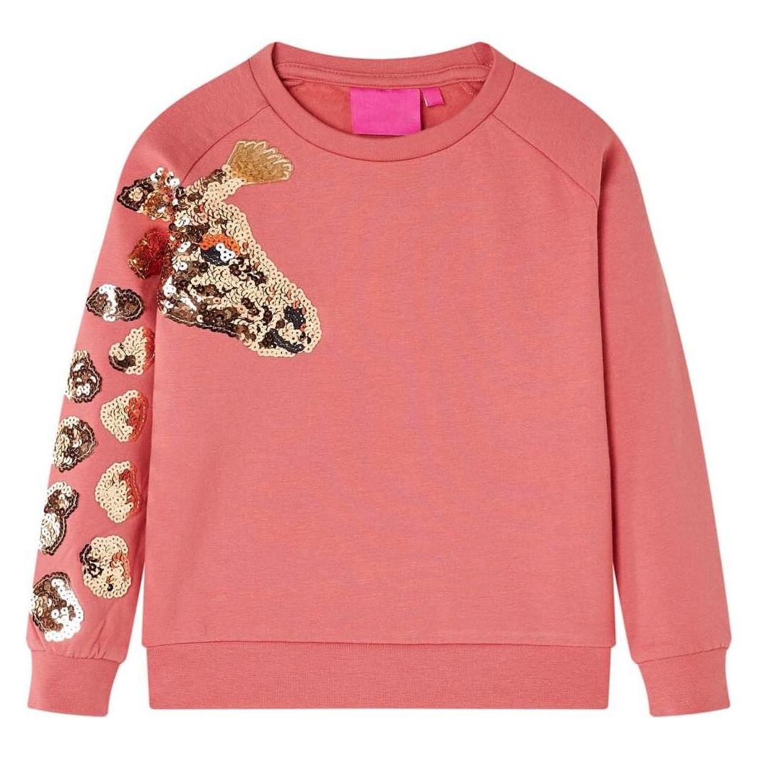 VidaXL, Mädchen, Pullover, Kinder-Sweatshirt Altrosa 116, Material, 95 % Baumwolle. 5, Rosa, (116)