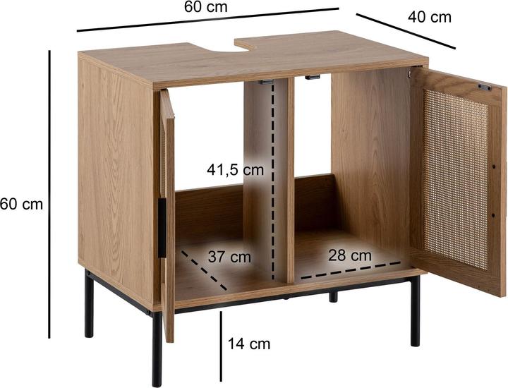 Produktbild FineBuy Waschbeckenunterschrank (60 x 60 x 40 cm)