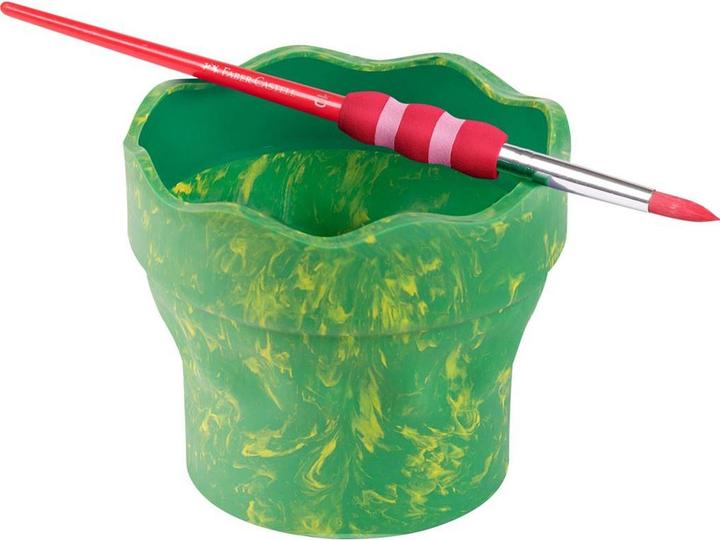 Produktbild Faber-Castell Wasserbecher Clic&Go grün marble
