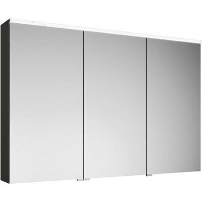 burgbad, Spiegelschrank, Eqio Spiegelschrank mit horizontaler LED-Beleuchtung und Waschtischbeleuchtung, 3 Türen, mi