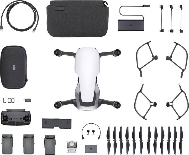 Image du produit DJI Mavic Air Fly More Bundle Arctic White (21 min, 430 g, 12 Mpx)