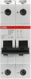 Produktbild ABB LS S202M-Z6UC SicherungsautomatÂ Z-Char., 10kA, 6A, 2P