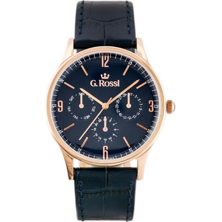 Gino Rossi, Orologio da polso, orologio 10737A-6F3 (zg258f) blu, Blu, (42 mm)