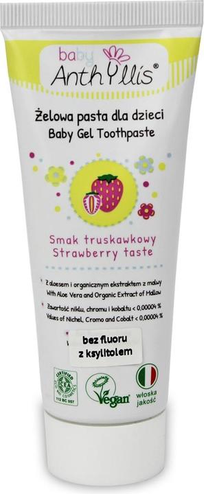 Actual product image Anthyllis Toothpaste for children without fluorine from the first strawberry tooth 75 ml - Baby (75 ml)