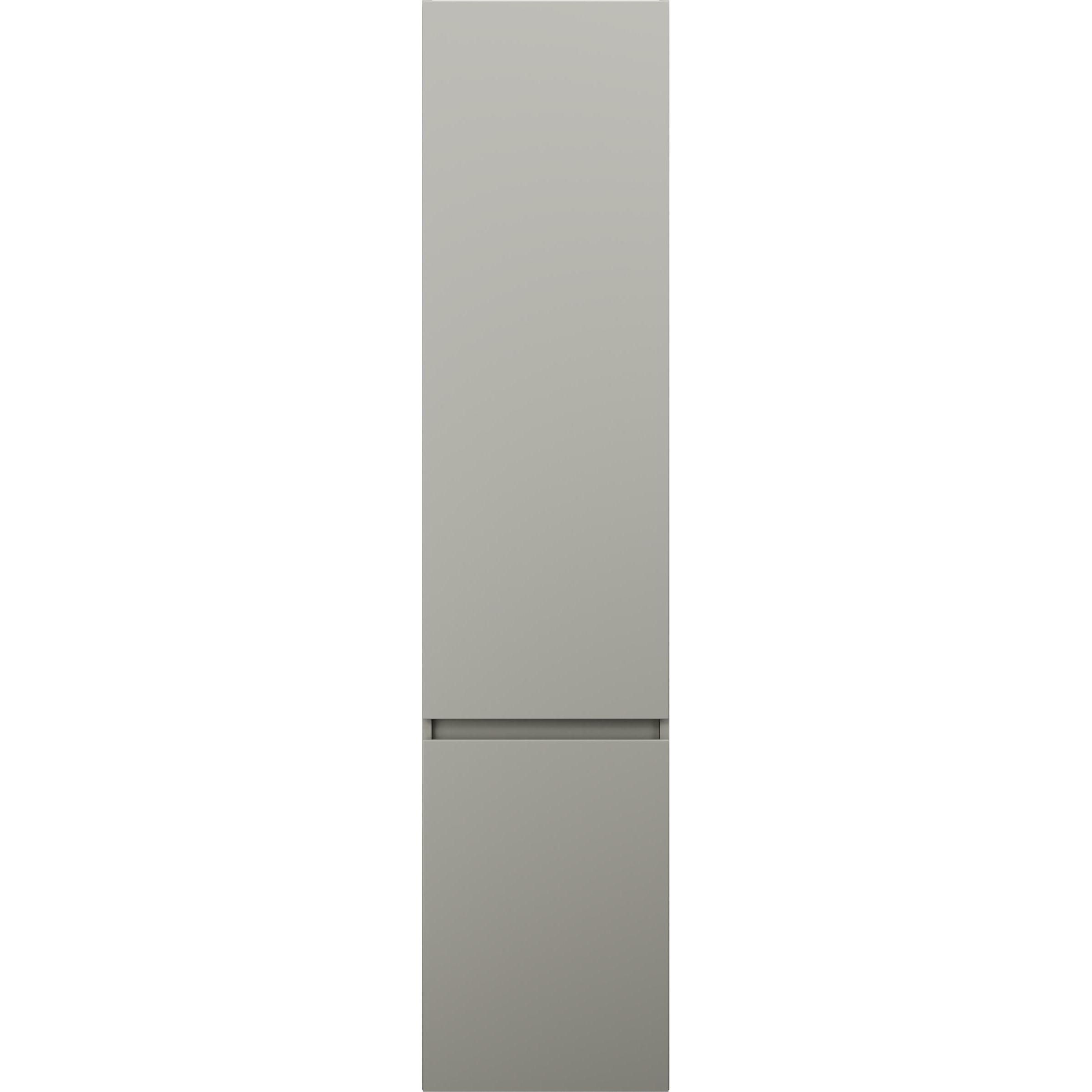 burgbad, Badezimmerschrank, Lin20 Hochschrank Wandhängend mit 2 Türen inklusive Winkelablagen, Türanschlag rechts, 40