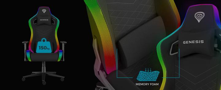 Actual product image Genesis Computer chairs / desks Gaming Chair | Trit 660 RGB | Black