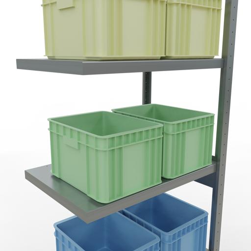 Actual product image Schulte Lagertechnik MULTIplus250 boltless add-on bay system with length bolts