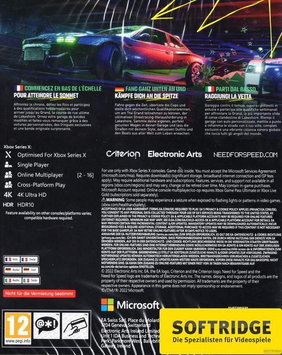 Actual product image EA Games Need for Speed Unbound (Xbox Series X, Multilingual)