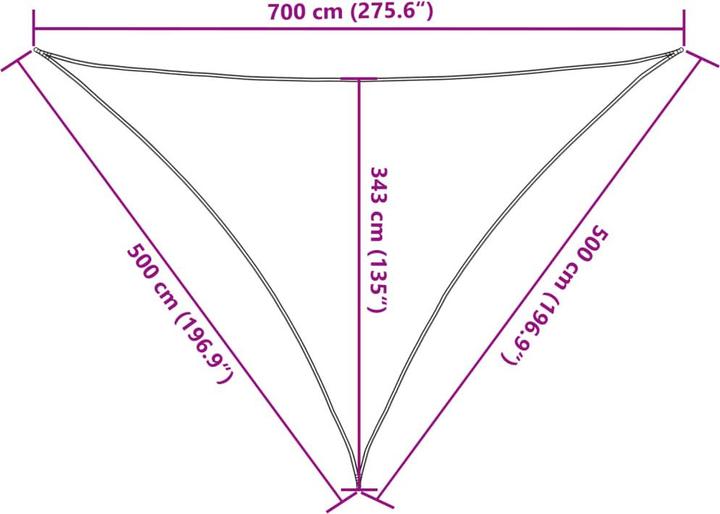 Actual product image vidaXL Sonnensegel (1500 x 700 cm)