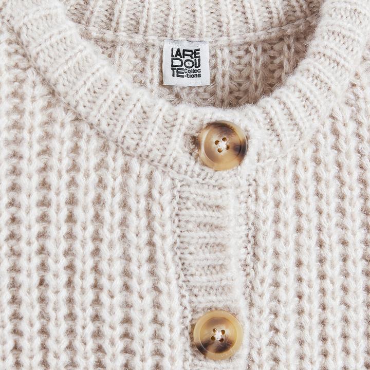 Immagine prodotto La Redoute Collections Grobstrickjacke mit rundem Ausschnitt und Knopfleiste (140)