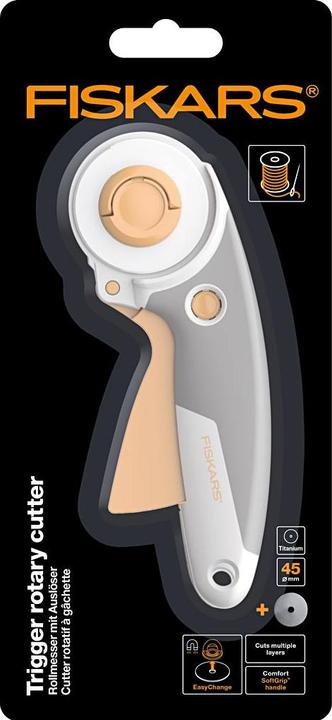 Actual product image Fiskars Rolling knife Easy Change Titanium 45mm right- and left-handed (Cutters)