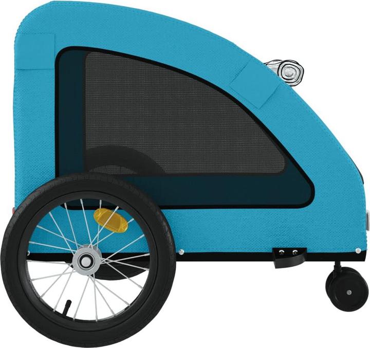 Produktbild vidaXL Fahrradanhänger Hunde Blau Oxford-Gewebe und Eisen