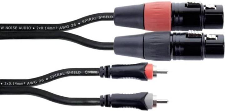Cordial EU 1,5 FC XLR Verbindungskabel (2x XLR-Buchse 3 polig - 2x Cinch-Stecker (1.50 m, Cinch Kabel, XLR Kabel)