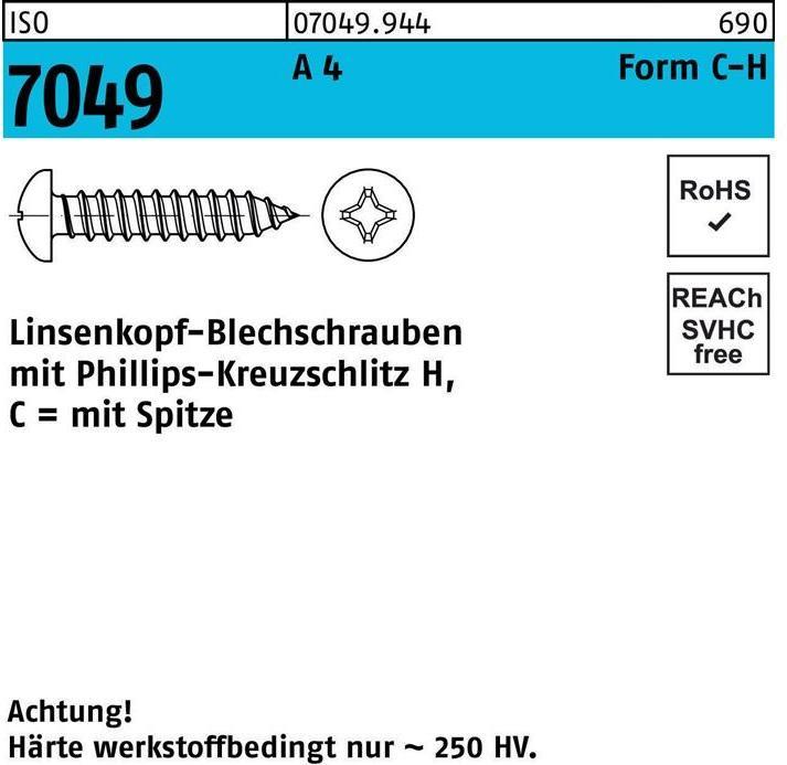 Actual product image Self-tapping screw ISO 7049 LIKO w.point/cross recess-PH C 5.5 x 32 -H A 4 (250 Screws per piece)