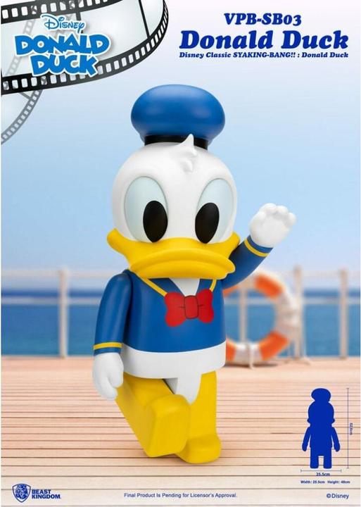 Beast Kingdom Disney Syaing Bang Tirelire en vinyle Mickey et ses amis Donald Duck 53 cm