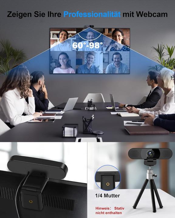 Produktbild EMeet C980 Pro Webcam mit Geräuschunterdrückung