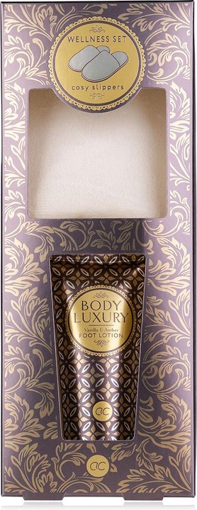 Actual product image Accentra Foot care set BODY LUXURY in gift box, incl. 100ml foot lotion, cuddly slippers (1 pair, uniform (Hair care set)