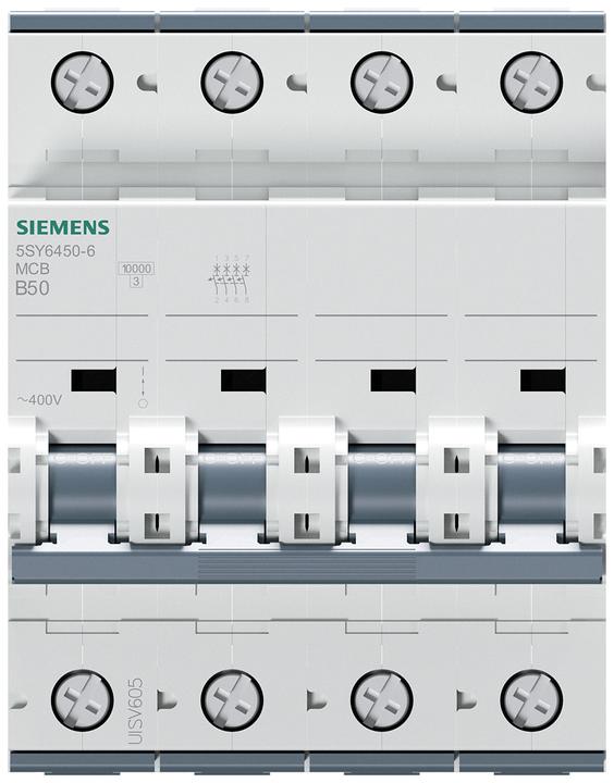 Actual product image Siemens Circuit breaker UC B 50A 4p 400V 5SY6450-6