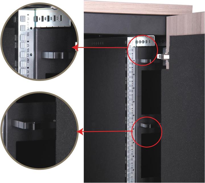 Produktbild Digitus SOUNDproof Schrank 1666x750x1130 mm Holzoberfläche Ahorn (32 HE)