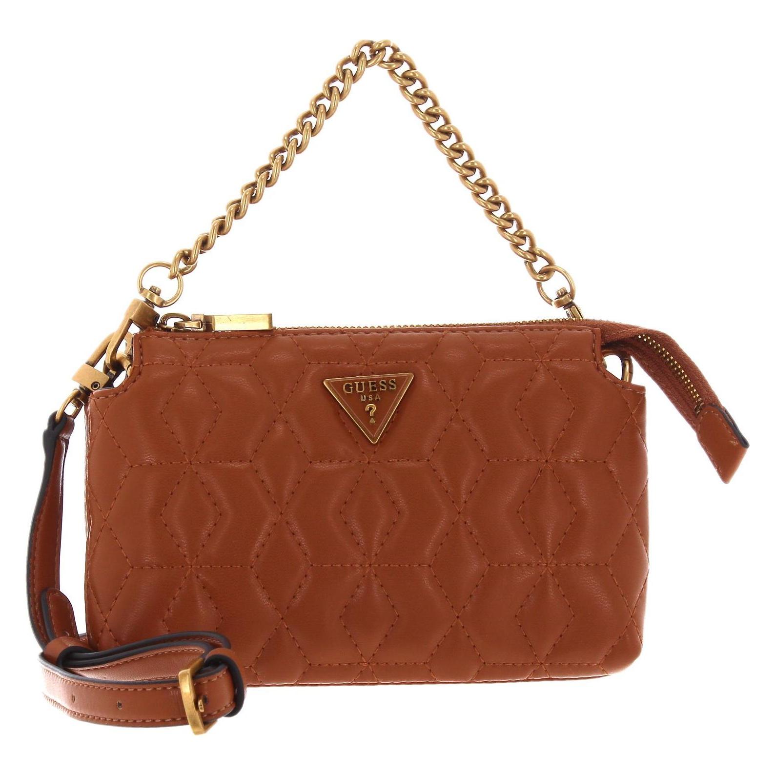 Guess, Damen, Handtasche, Elenia Mini Crossbody Top Zip, Braun
