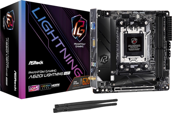 Produktbild AsRock A620I Lightning WiFi (AM5, AMD A620, Mini-ITX)