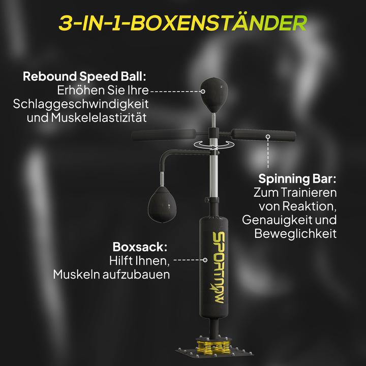 Produktbild SportNow Boxsack Stahl, Kunstleder Schwarz (107 cm)