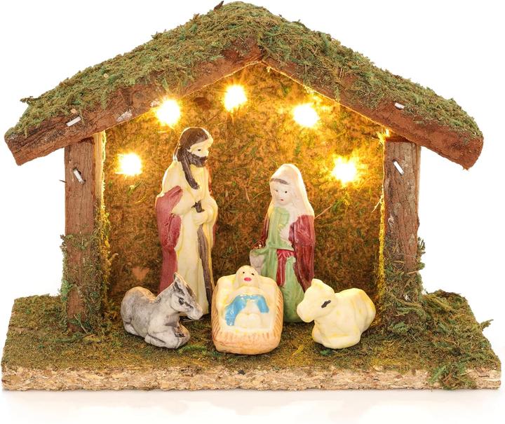 Image du produit Christmas Concepts Miniatur-Krippe mit LED-Lichtern